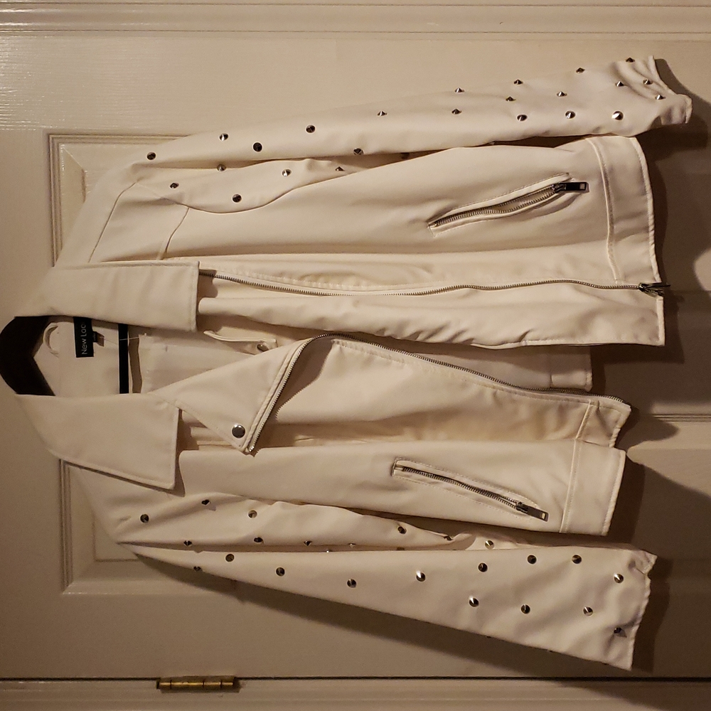 White Faux Leather Jacket